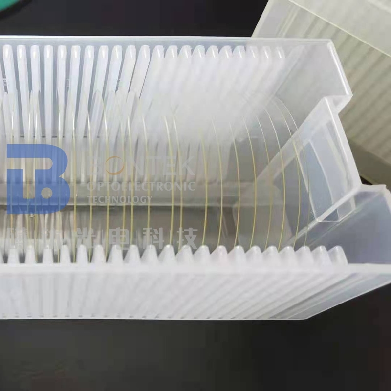 Wafer del niobato di litio di Ra Roughness 1nm in 4" in 6" in 8" grado ottico o grado della SEGA